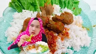 BAKSO NUKLIR DI MAKAN SAMA NASI DAN LALABAN ⁉️
