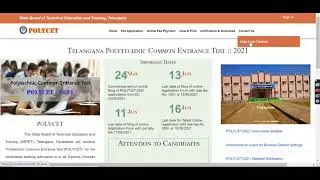 TS POLYCET 2021 Application Form (Released) - How to Fill TS POLYCET 2021 Application Form Online