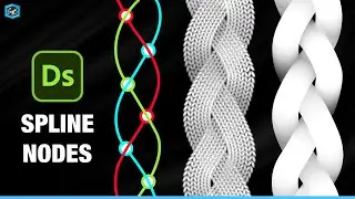 Substance Designer: Using Spline nodes to create and edit curved shapes | knit fabric | shift 4 cube