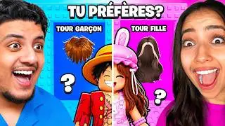 WOULD YOU RATHER Girls vs. Boys in Roblox!
