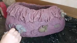 Оставила мужа без штанов... Бетонная поделка для сада.