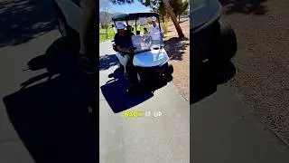 His golf clubs are toast… 😅 
