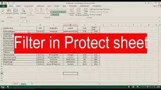 How to put filter in Protected Sheet|| Hindi || MAKE EASY EXCELLENCE