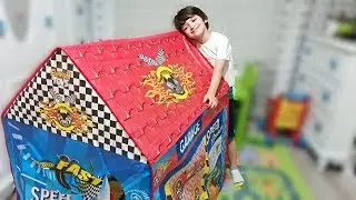 ARABA GARAJI TAMİRHANE OYUN ÇADIRI YAPIMI - (MONTESSORI BABY HOME BUILD)
