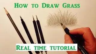 How To Draw Grass, Pencil Drawing Tutorial, Graphite Pencil Drawing Tips