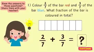 P2 Math Fractions Template (Part 4) - ADDITION of Like Fractions Feat. Mrs Chng
