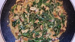 spinach and mushroom