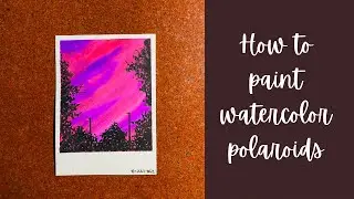 Polaroid Painting for beginners | Easy watercolor polaroid | How to make watercolor polaroids