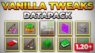 ✅ How to INSTALL Vanilla Tweaks DATA PACK 1.20 & 1.20.1 😄 Multiplayer! Add and Use it on Aternos