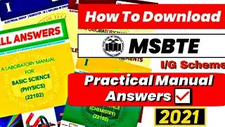 How to download msbte diploma manual answers for I&G scheme students