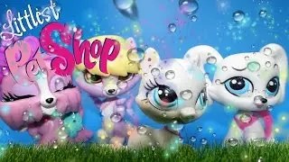 Litlest Pet Shop game to review a set of 4 characters series transformer toys Pet Styling Pack