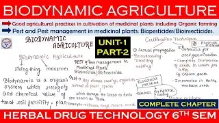 BIODYNAMICS | GAP & ORGANIC FARMING | PEST & PEST MANAGEMENT | Herbal Drug Technology | U-1 L-2