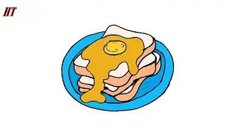 How to draw a French Toast Easy Step by Step
