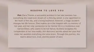 Reborn to Love You  -short love story #1