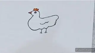 how to make a hen drawing step by step easy drawing for kids