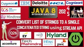 Java 8 Stream API Interview Questions: Concatenate a List of Strings from List using Java 8 Stream