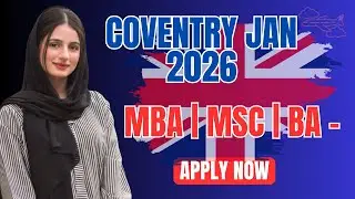 Coventry University UK | January 2026 Intake | MBA, MSc & BA Programs