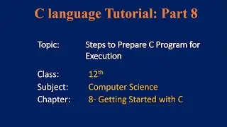 Basic steps to prepare a C program for execution in Urdu! C Language Tutorial # 8