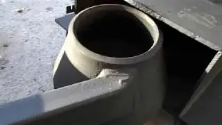 Мощная печь на отработке.