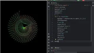 GALACTIC SWIRL! A Hypnotic and Colorful Spiral Pattern with Python Turtle