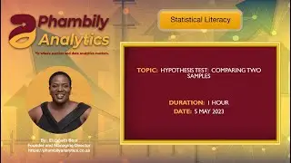 PYC3704 Hypothesis Testing for the Mean between two sample