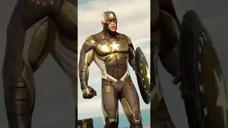 #captainamerica wears a costume made of black and gold in #marvel 's midnight suns #icandothisallday