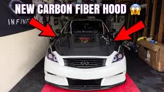 My Turbo g37 Gets New Carbon Fiber hood!
