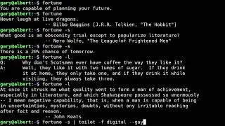fortune: get a fortune cookie on the terminal