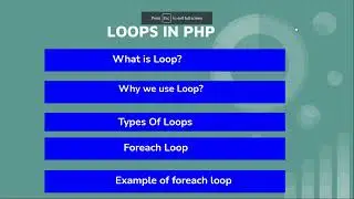 PHP loop array|What is Loop|Why we use loop| PHP for each loop|PHP Beginners guide