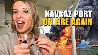 OIL FERRY SANK IN PORT KAVKAZ & VOLGOGRAD AIRFIELD DESTROYED Vlog 783: War in Ukraine