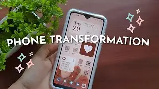 phone transformation 🌱- aesthetic neutral theme,ios 16 inspired homescreen
