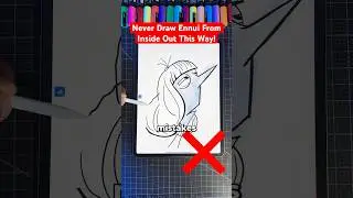 Never Draw Ennui THIS Way! 😡 Inside Out #art #insideout2 #shorts