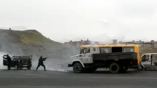 Захват автобуса. Тренировка спецподразделения.