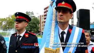 Hacemos Comentarios Tv -   SAN MARTIN - MALVINAS acto en Plaza central