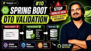 Spring Boot Mastery #10: DTO Validation Explained | Bean Validation | @NotNull,  @Email Explained