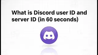 What is Discord user ID and server ID (in 60 seconds)