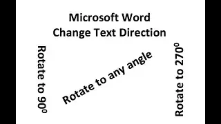 Rotate text in Microsoft word, table or any shape