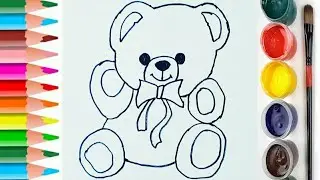 Ayiq rasmini chizish / Нарисуйте изображение медведя / Draw a picture of a bear