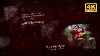 Cinematic wedding anniversary invitation video | wedding anniversary invite video | Anniversary card