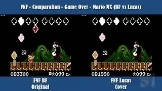 FNF VS Mario MX - Comparation - Game Over - Original VS Cover (BF & Lucas)