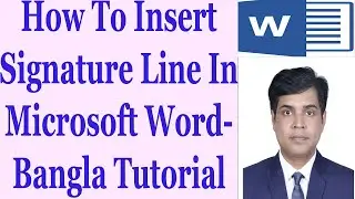 How To Insert Signature Line In Microsoft Word - Bangla