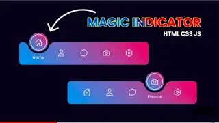 Magic Navigation Menu Indicator Using HTML CSS & Javascript | Curve Outside Effects