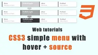 CSS simple Menu with hover ( Web tutorials 💻 уроки по веб )