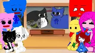 Poppy Playtime w/ Maxwell Cat React To Maxwell Cat Meet Cat Huggy II Gacha Club II My AU