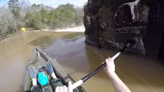 Test Kayak On Yellow River Dam After Flood Dangerous Passed