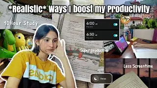 *Realistic* Ways I boost my Productivity 🎗️ 10 hours study 🔖 Best way to clear doubts 🥇#studyroutine