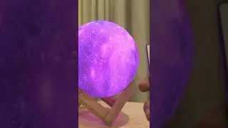 3D Galaxy Moonlight Night Light with Stand, Remote & Touch Control & Time Setting & Rechargeable