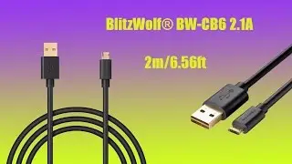 Обзор и Тест Длинного micro USB кабеля BlitzWolf® BW-CB6 2.1A 2м