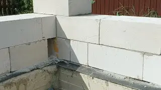 Второй ряд из газоблока своими руками