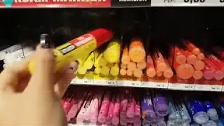 Fast tapping in a Stationery store | Public ASMR